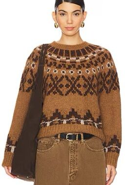 Frame Fair Isle Crewneck Sweater